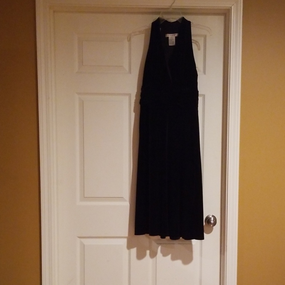 Evan-Picone Black Velvet Dress